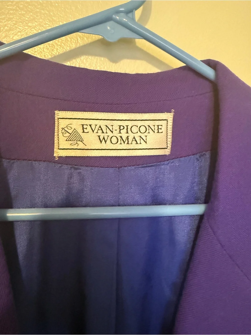 Vtg 80s/90s oversized Evan Picone Women Purple 100% Wool Blazer Sz 20W